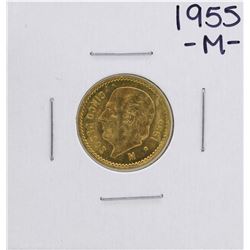1955 Cinco Pesos Gold Coin