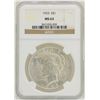 1923 $1 Peace Silver Dollar Coin NGC MS63