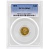 1874 $1 Indian Princess Head Gold Dollar Coin PCGS MS63