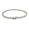 Image 2 : 18KT White Gold 2.30 ctw Diamond Bangle Bracelet