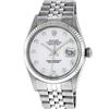 Rolex Men's Stainless Mother Of Pearl Diamond 36MM Datejust Wristwatch