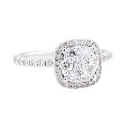 14KT White Gold 0.92 ctw Diamond Ring