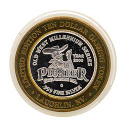 .999 Silver Pioneer Hotel & Gambling Hall $10 Casino Limited Edition Gaming Toke