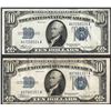 Lot of (2) 1934 $10 Silver Certificate Notes