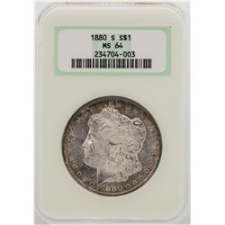 1880-S $1 Morgan Silver Dollar Coin NGC MS64