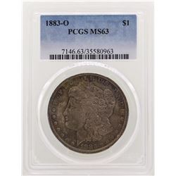 1883-O $1 Morgan Silver Dollar Coin PCGS MS63 Nice Toning