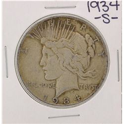 1934-S $1 Peace Silver Dollar Coin