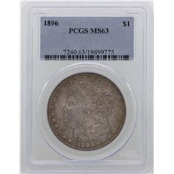 1896 $1 Morgan Silver Dollar Coin PCGS MS63