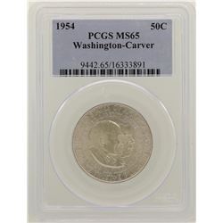 1954 Washington-Carver Commemorative Half Dollar Coin PCGS Graded MS65