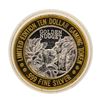 Image 2 : .999 Fine Silver Golden Nugget Las Vegas $10 Casino Limited Edition Gaming Token