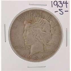 1934-S $1 Peace Silver Dollar Coin