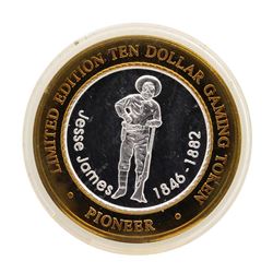 .999 Silver Pioneer Hotel & Gambling Hall $10 Casino Limited Edition Gaming Toke