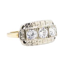 14KT White and Yellow Gold 1.16 ctw Diamond Ring