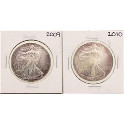 Lot of 2009-2010 $1 American Silver Eagle Coins