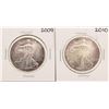 Image 1 : Lot of 2009-2010 $1 American Silver Eagle Coins