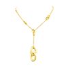 Image 1 : 18KT Yellow Gold Satin Finish Oval Link Necklace