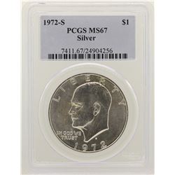 1972-S Eisenhower Silver Dollar PCGS MS67