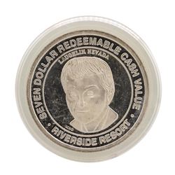 .999 Silver Riverside Resort Casino Laughlin, NV $10 Limited Edition Gaming Toke