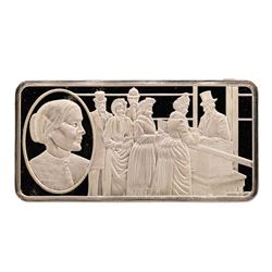 500 Grain Sterling Silver Franklin Mint 100 Greatest Americans Ingot