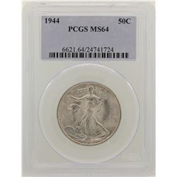 1944 Walking Liberty Half Dollar Coin NGC MS64