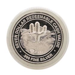 .999 Fine Silver Harrah's Laughlin, Nevada $7 Casino Limited Edition Gaming Toke