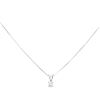 Image 1 : 14KT White Gold 0.19 ctw Diamond Solitaire Pendant with Chain