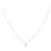 Image 2 : 14KT White Gold 0.19 ctw Diamond Solitaire Pendant with Chain