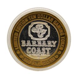 .999 Silver Barbary Coast Las Vegas, Nevada $10 Casino Limited Edition Gaming To