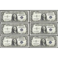 Lot of (6) Consecutive 1935D $1 Silver Certificate Notes