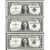 Image 1 : Lot of (3) 1957B $1 Silver Certificate Notes