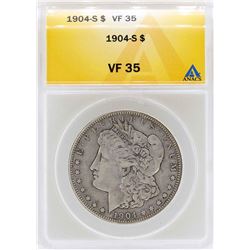 1904-S $1 Morgan Silver Dollar Coin ANACS VF35