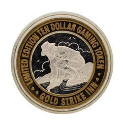 .999 Silver Gold Strike Inn $10 Limited Edition Casino Gaming Token