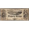Image 1 : 1857 $100 Banks of St. Lawrence Victoria Bridge Montreal Note