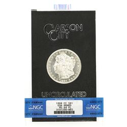 1884-CC $1 Morgan Silver Dollar Coin NGC MS64PL VAM-3 GSA w/ Box & COA