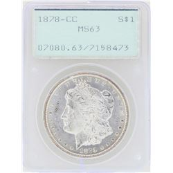 1878-CC $1 Morgan Silver Dollar Coin PCGS MS63