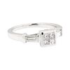Image 1 : 18KT White Gold 0.60 ctw Diamond Engagement Ring