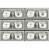 Image 1 : Lot of (6) 1957B $1 Silver Certificate Notes