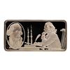 Image 1 : 500 Grain Sterling Silver Franklin Mint 100 Greatest Americans Ingot