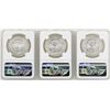 Image 2 : Lot of 1982Mo/1983Mo/1985Mo Mexico Libertad Onza Silver Coins NGC MS66