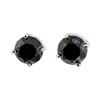 Image 1 : 14KT White Gold 1.00 ctw Black Diamond Earrings