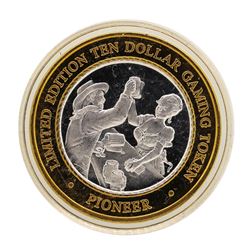 .999 Silver Pioneer Hotel & Gambling Hall $10 Casino Limited Edition Gaming Toke