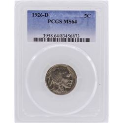 1926-D Buffalo Nickel Coin PCGS MS64
