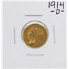 Image 1 : 1914-D $2 1/2 Indian Head Quarter Eagle Gold Coin