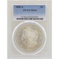 1880-S $1 Morgan Silver Dollar Coin PCGS MS65