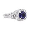 Image 1 : 14KT White Gold 2.22 ctw Sapphire and Diamond Ring