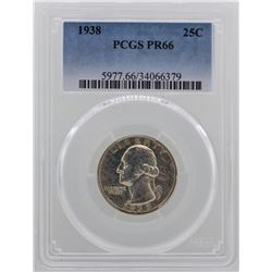 1938 Washington Quarter Proof Coin PCGS PR66
