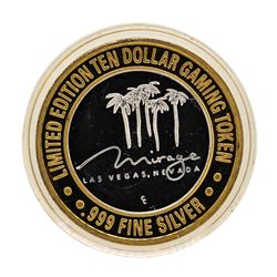 .999 Silver The Mirage Las Vegas, Nevada $10 Casino Gaming Token Limited Edition