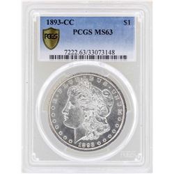 1893-CC $1 Morgan Silver Dollar Coin PCGS MS63