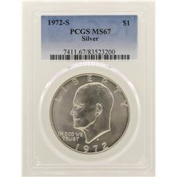 1972-S Eisenhower Silver Dollar PCGS MS67