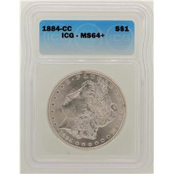 1884-CC $1 Morgan Silver Dollar Coin ICG MS64+